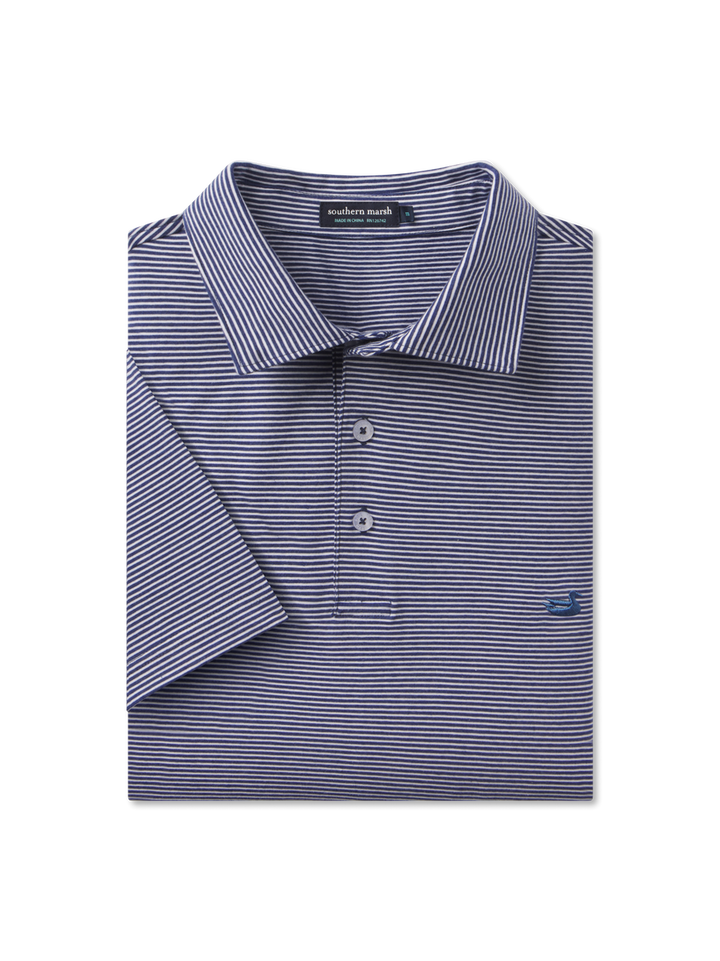 Amagansett Relaxed Polo - Navy Stripe