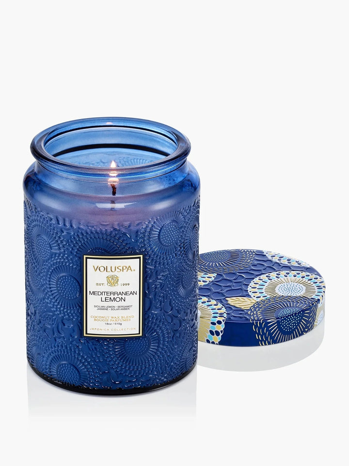 Voluspa Large Jar Candle - Mediterranean Lemon