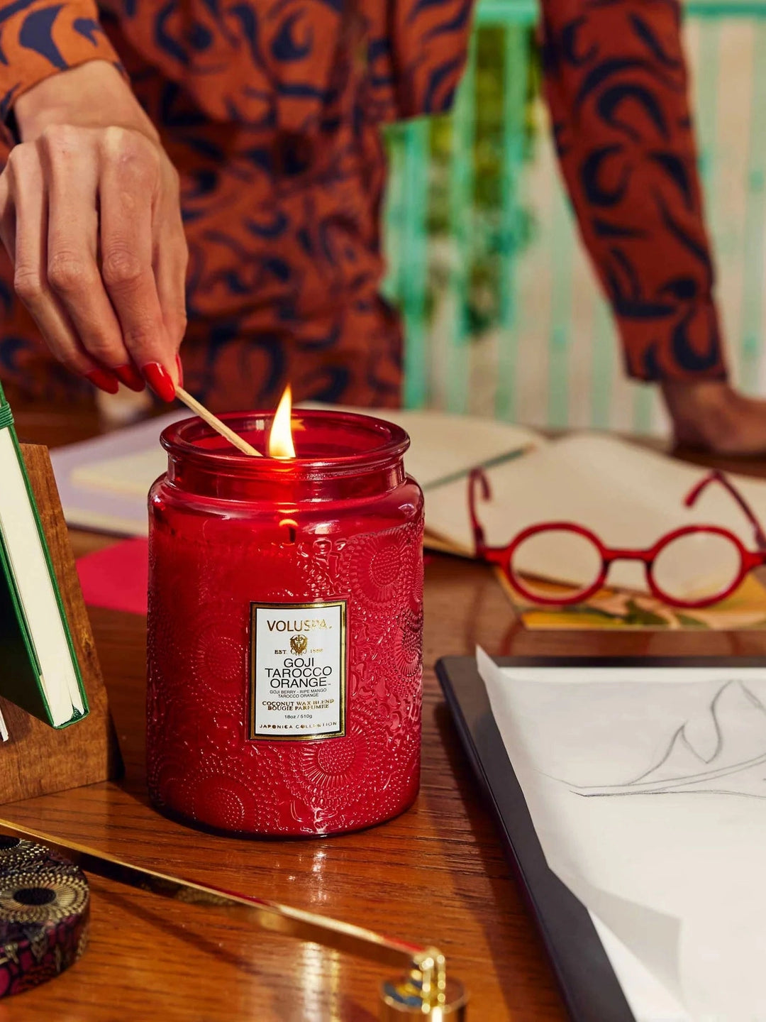 Voluspa Large Jar Candle - Goji Tarocco Orange