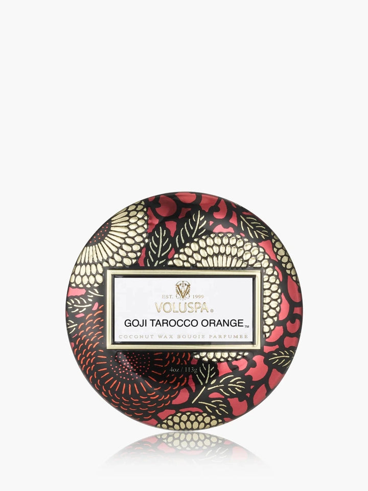 Voluspa Mini Tin Candle - Goji Tarocco Orange