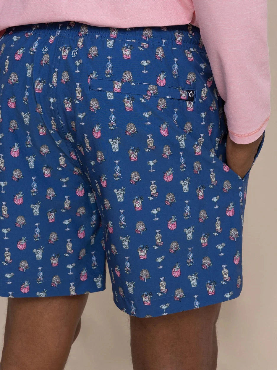 Southern Tide Tropical Tango Swim Trunk - Nautical Blue