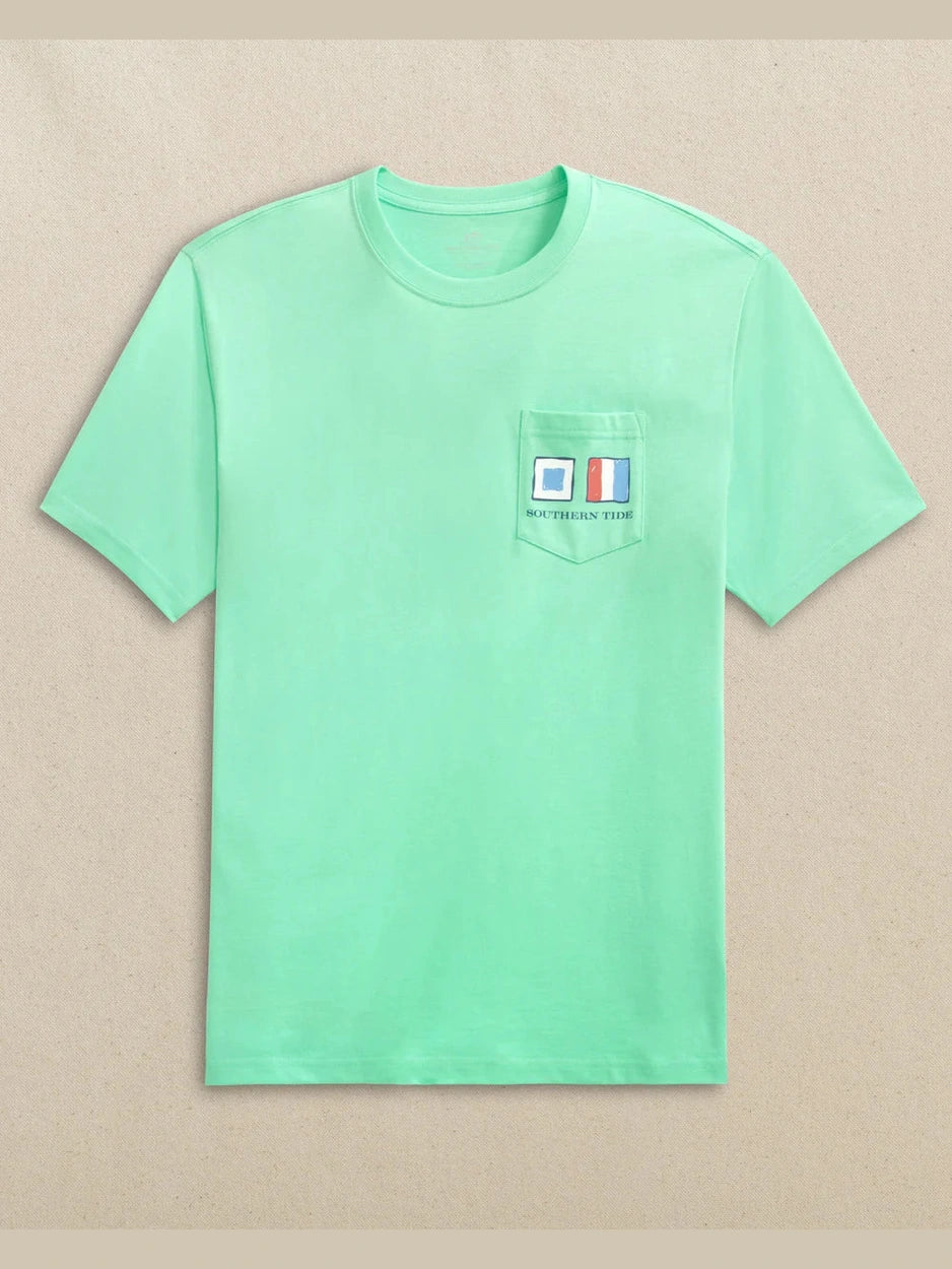 Southern Tide Nautical Flags Short Sleeve Tee - Gulf Shores