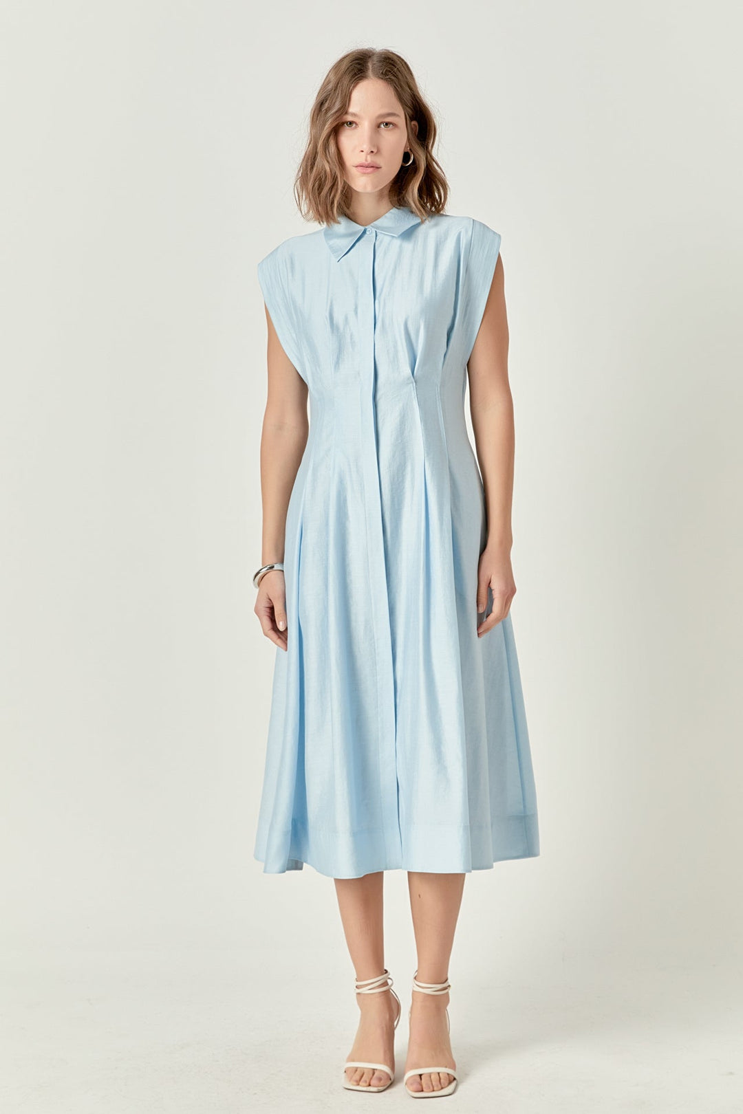 English Factory Powder Blue Midi Dress