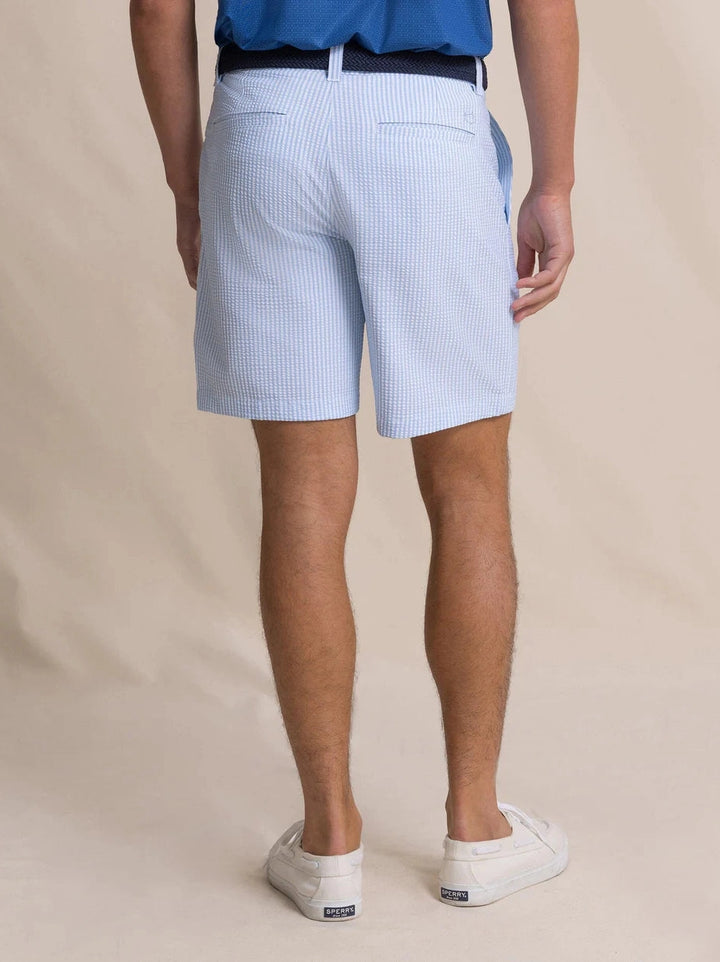 Seersucker 8" coastal Breeze Performance Short - Ocean Channel