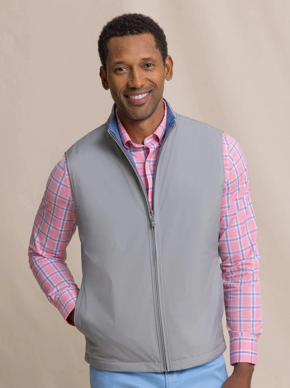 Southern Tide Harbor Reversible Vest - Steel