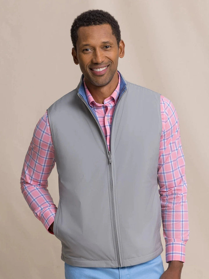 Southern Tide Harbor Reversible Vest - Steel