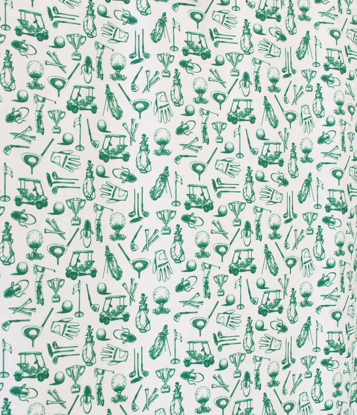 Southern Shirt Tapped In Printed Polo- Meadow