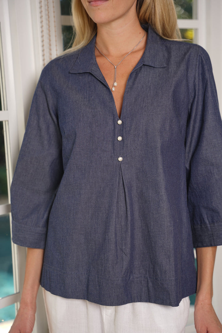 Margaux Top- Denim