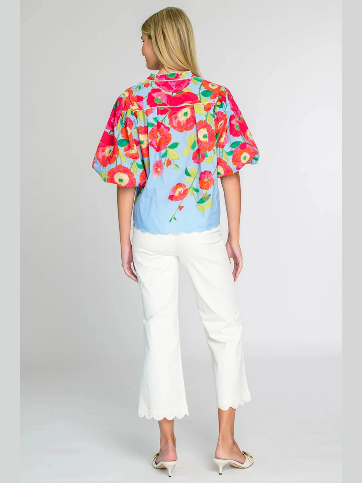 Edie Top - Poppy Patch Blueberry