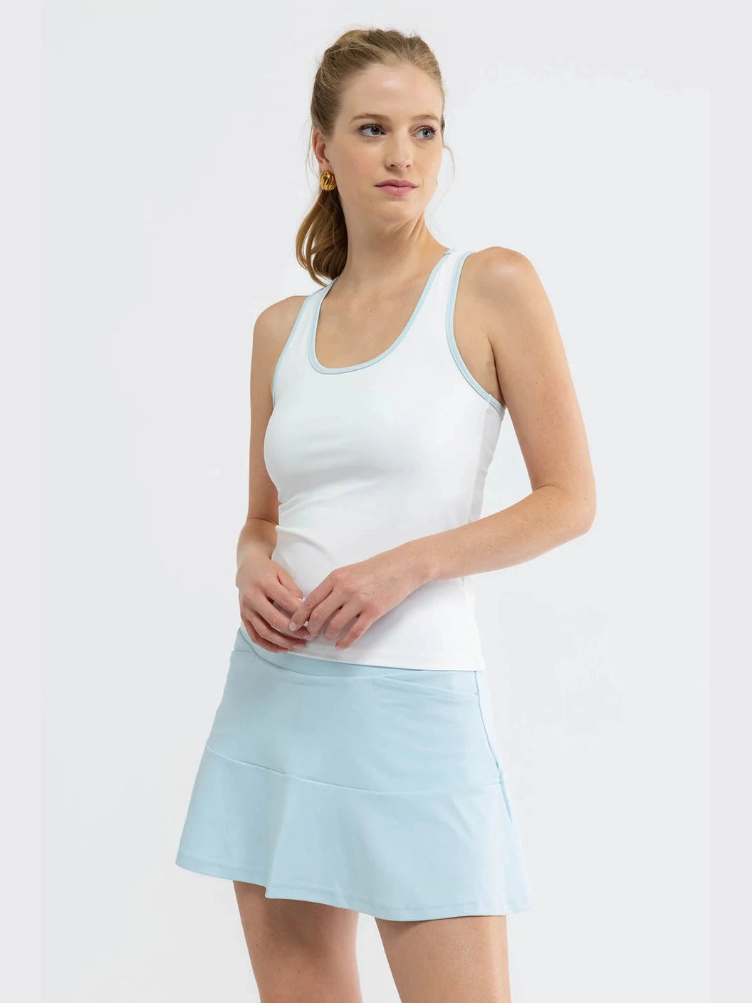 Mae Tank - White/Seasalt