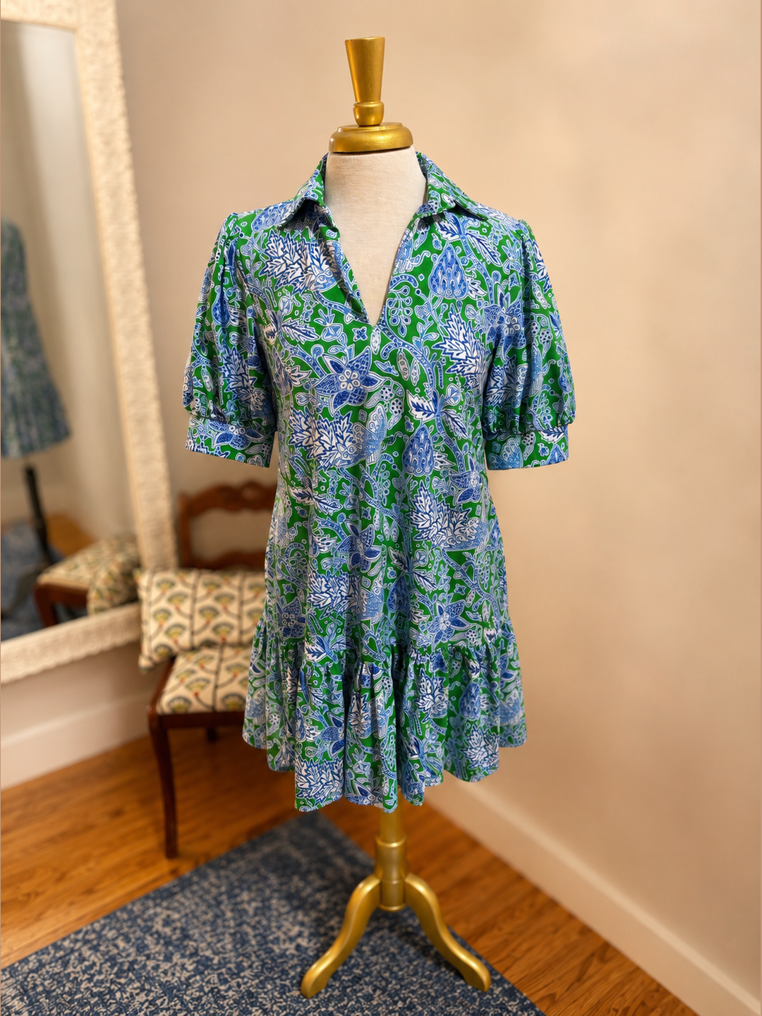 Tierney Dress - Butterfly Botanical Grass