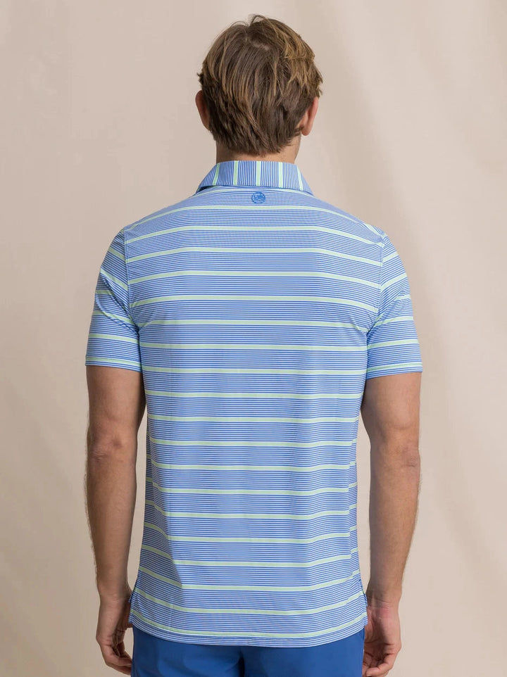 Core Sound Stripe Coastal Breeze Performance Polo