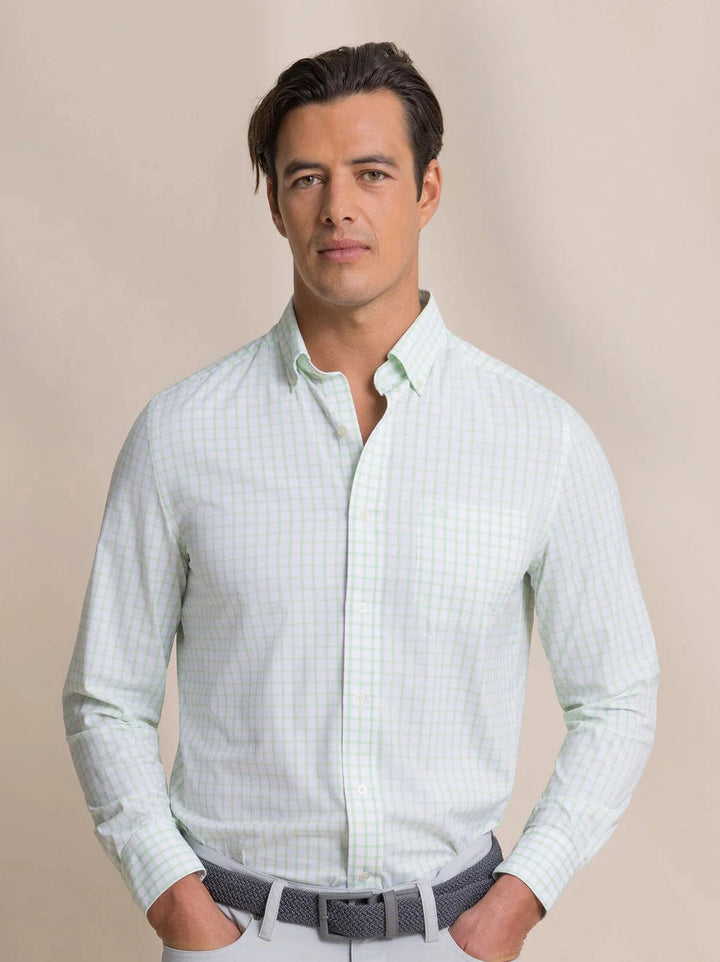 Tradewind Tattersall Coastal Breeze Sport Shirt - Green Ash