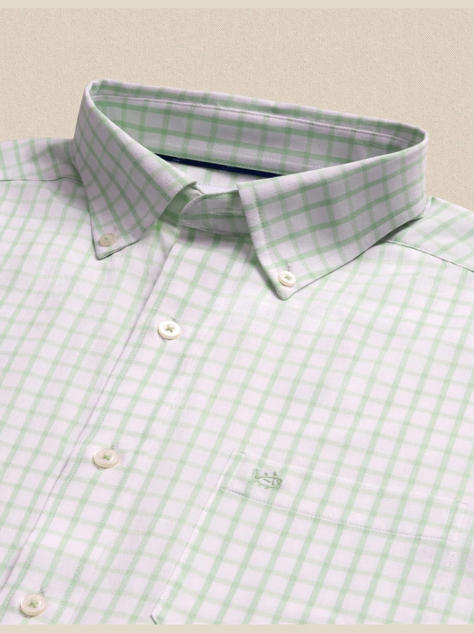 Tradewind Tattersall Coastal Breeze Sport Shirt - Green Ash