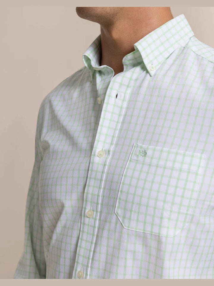 Tradewind Tattersall Coastal Breeze Sport Shirt - Green Ash