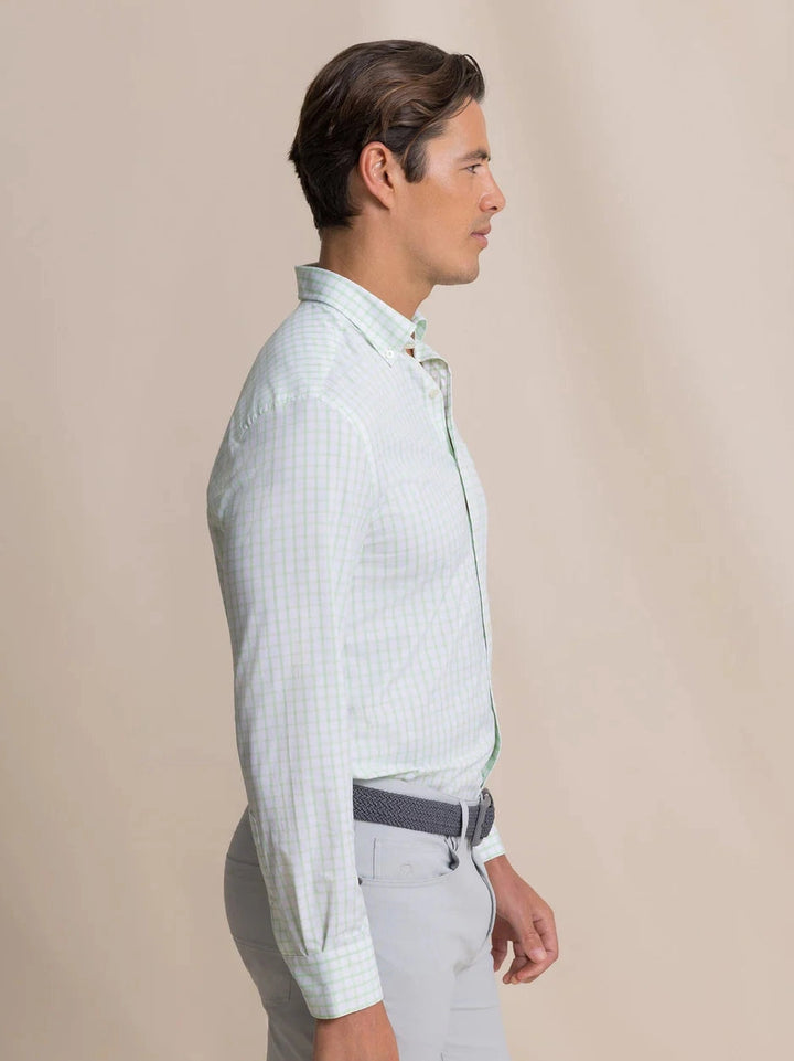 Tradewind Tattersall Coastal Breeze Sport Shirt - Green Ash