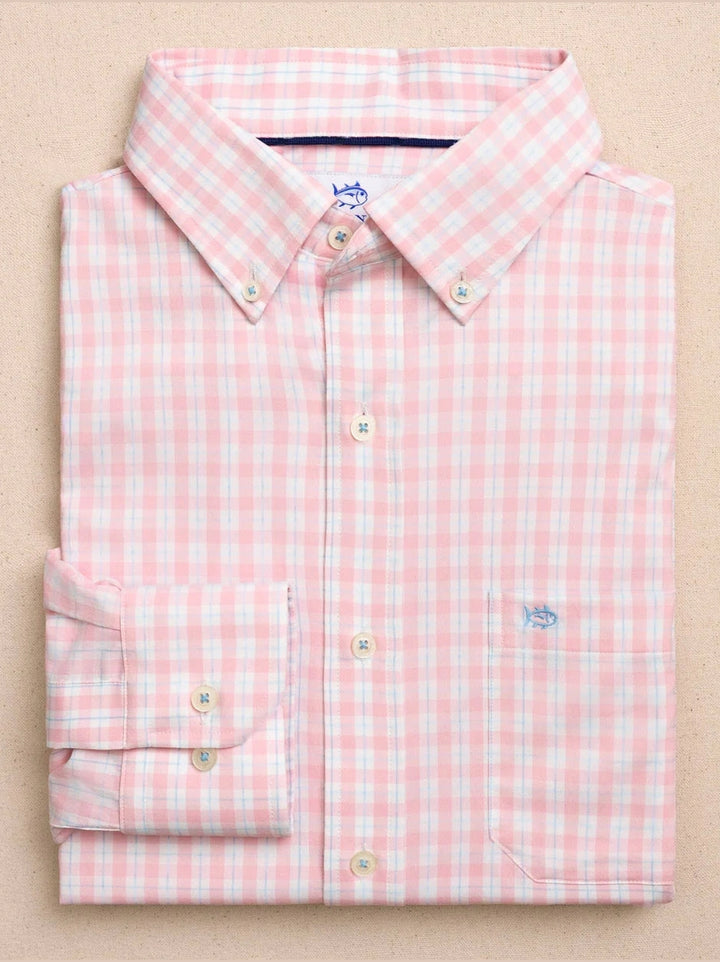 Precheck Plaid Coastal Breeze Sport Shirt - Orchid Pink