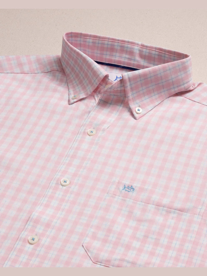 Precheck Plaid Coastal Breeze Sport Shirt - Orchid Pink