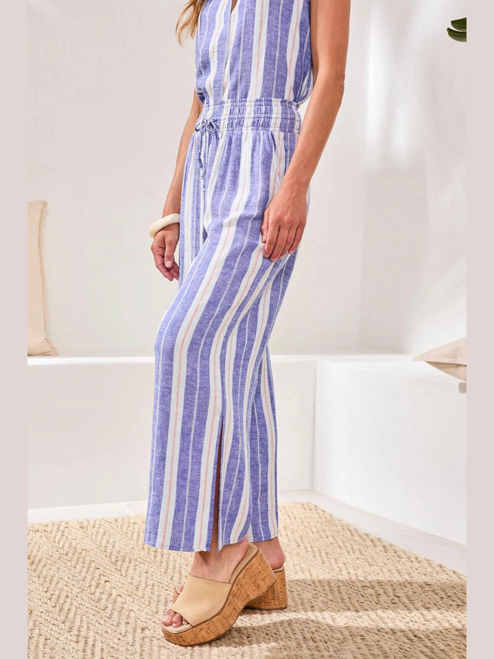Flowy Linen Wide-Leg Pants - Marina