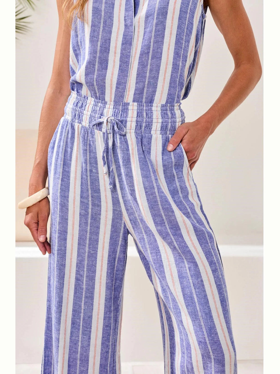 Flowy Linen Wide-Leg Pants - Marina
