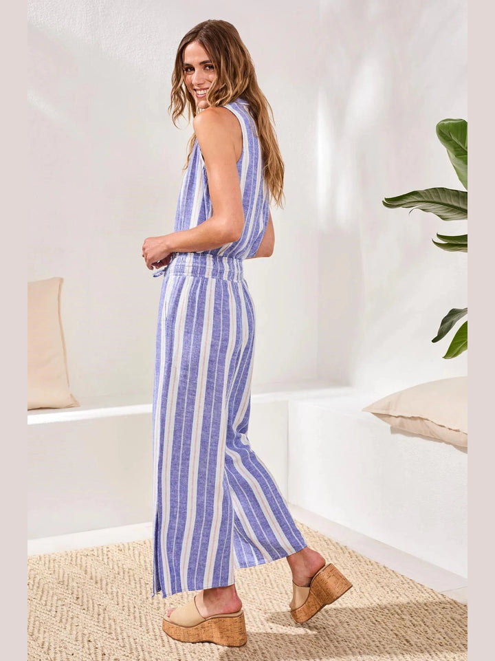 Flowy Linen Wide-Leg Pants - Marina