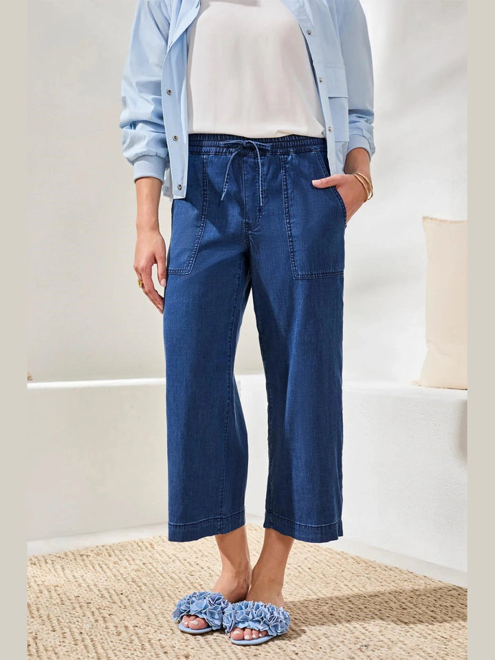 Audrey Wide Crop Jogger - SeaHaven