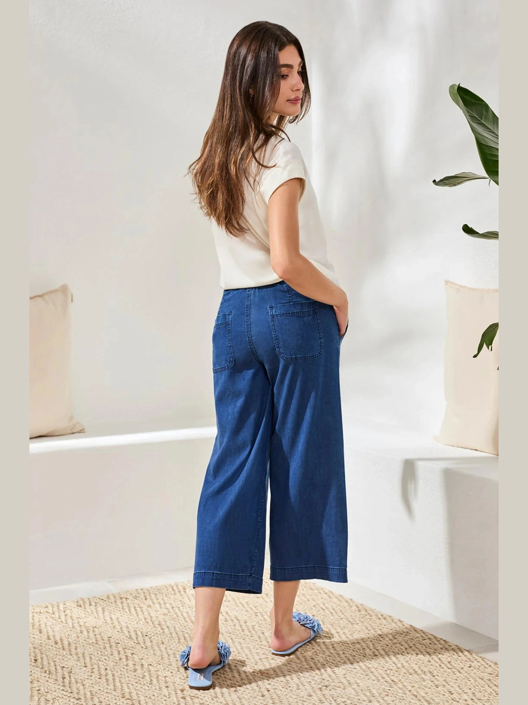Audrey Wide Crop Jogger - SeaHaven