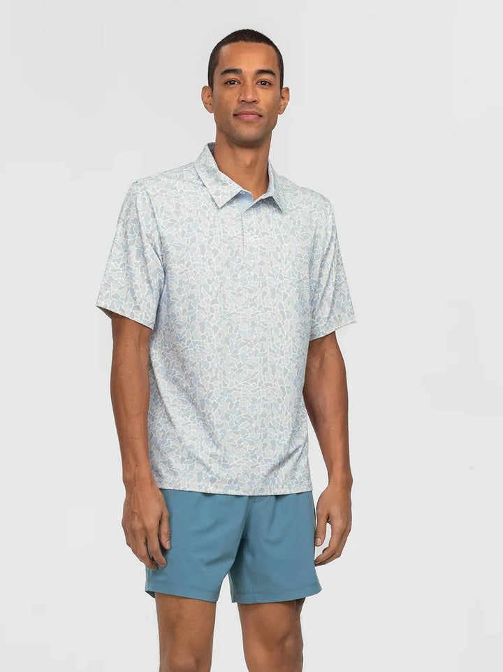 Hunters Hideaway Printed Polo - Pale Drift