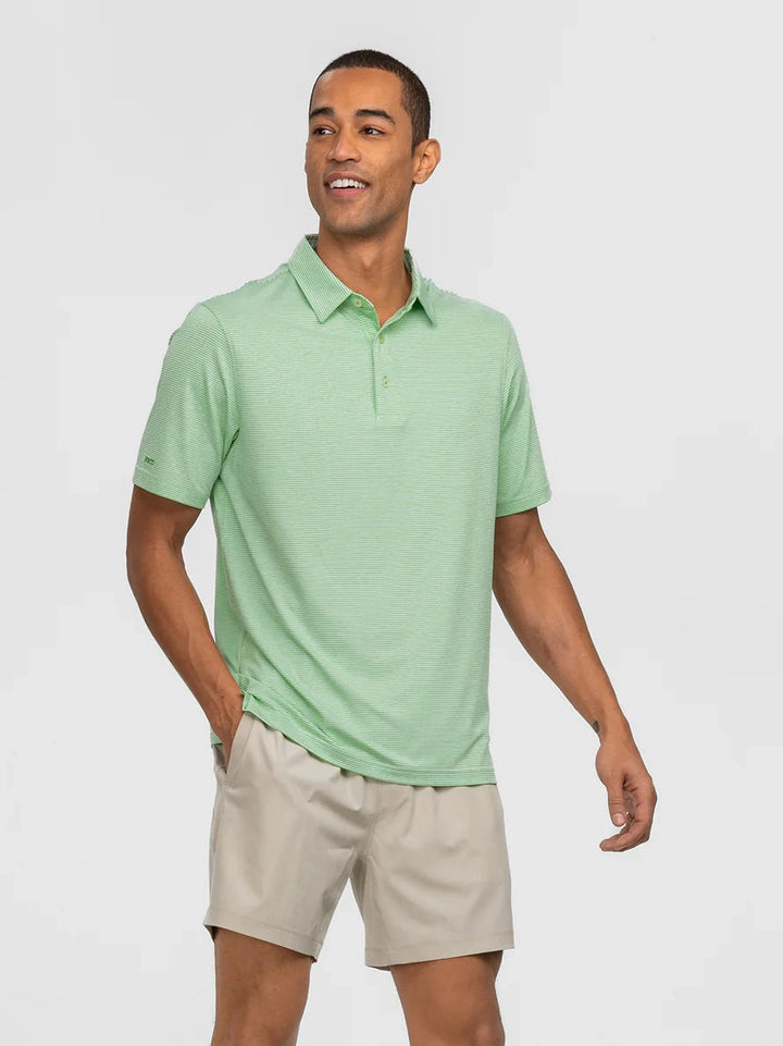 Heather Madison Stripe Polo - Fairway