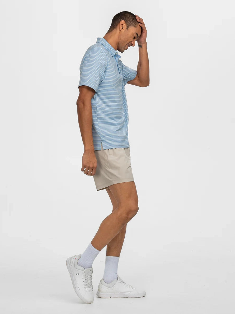 Scoreboard Stripe Polo - Tidewater