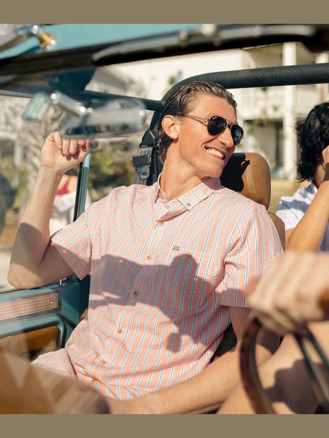 Boardwalk Seersucker Baja Shirt SS - Boardwalk