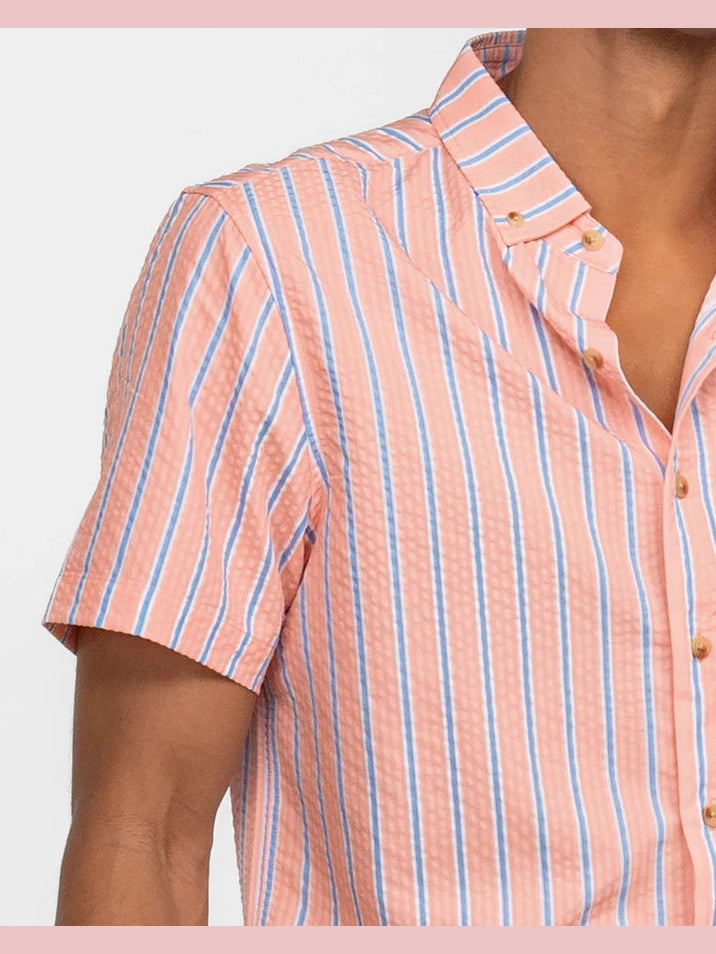 Boardwalk Seersucker Baja Shirt SS - Boardwalk