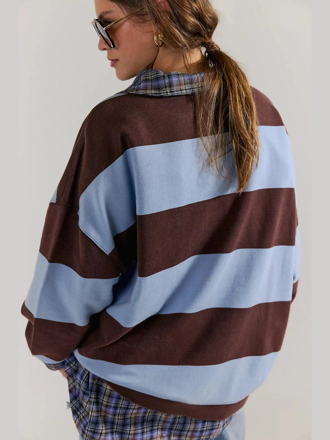 Classic Striped Oversized Crewneck