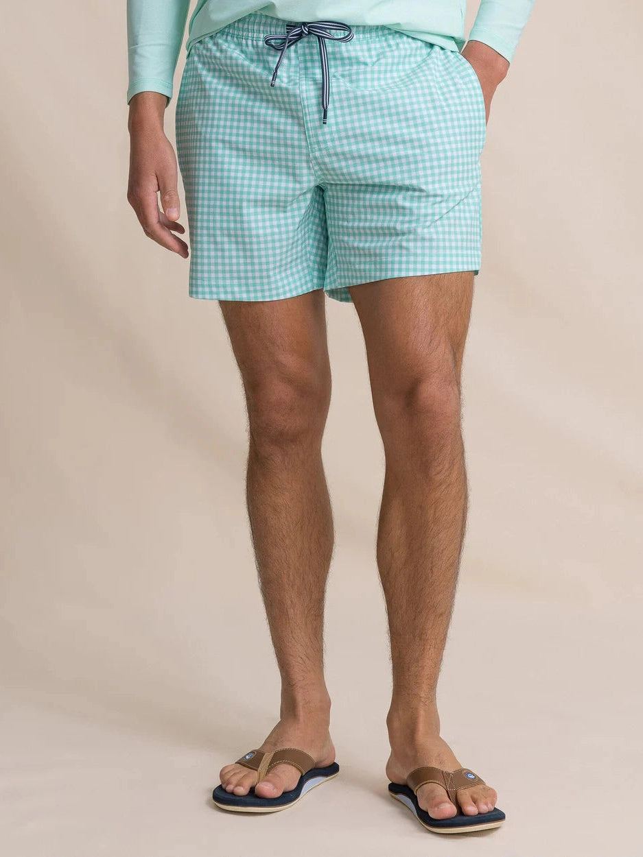 Pelican Bay Gingham Maritime Swim Trunk - Florida Keys