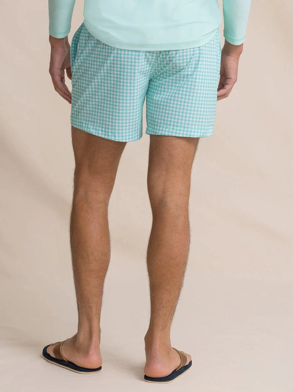 Pelican Bay Gingham Maritime Swim Trunk - Florida Keys