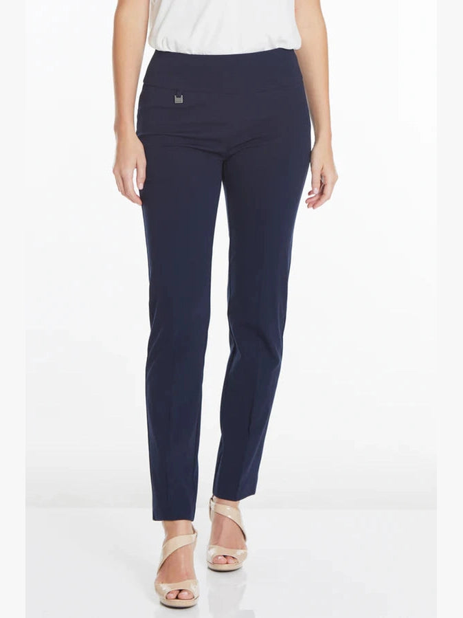 Slim Sation Wide Band Elastic Waist P/O Knit Ankle Pant