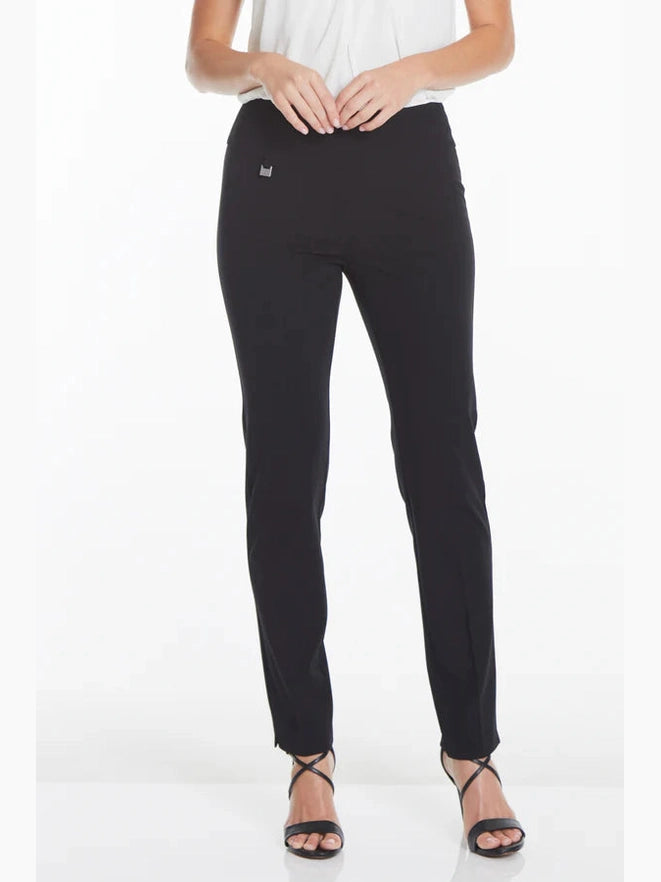 Slim Sation Wide Band Elastic Waist P/O Knit Ankle Pant