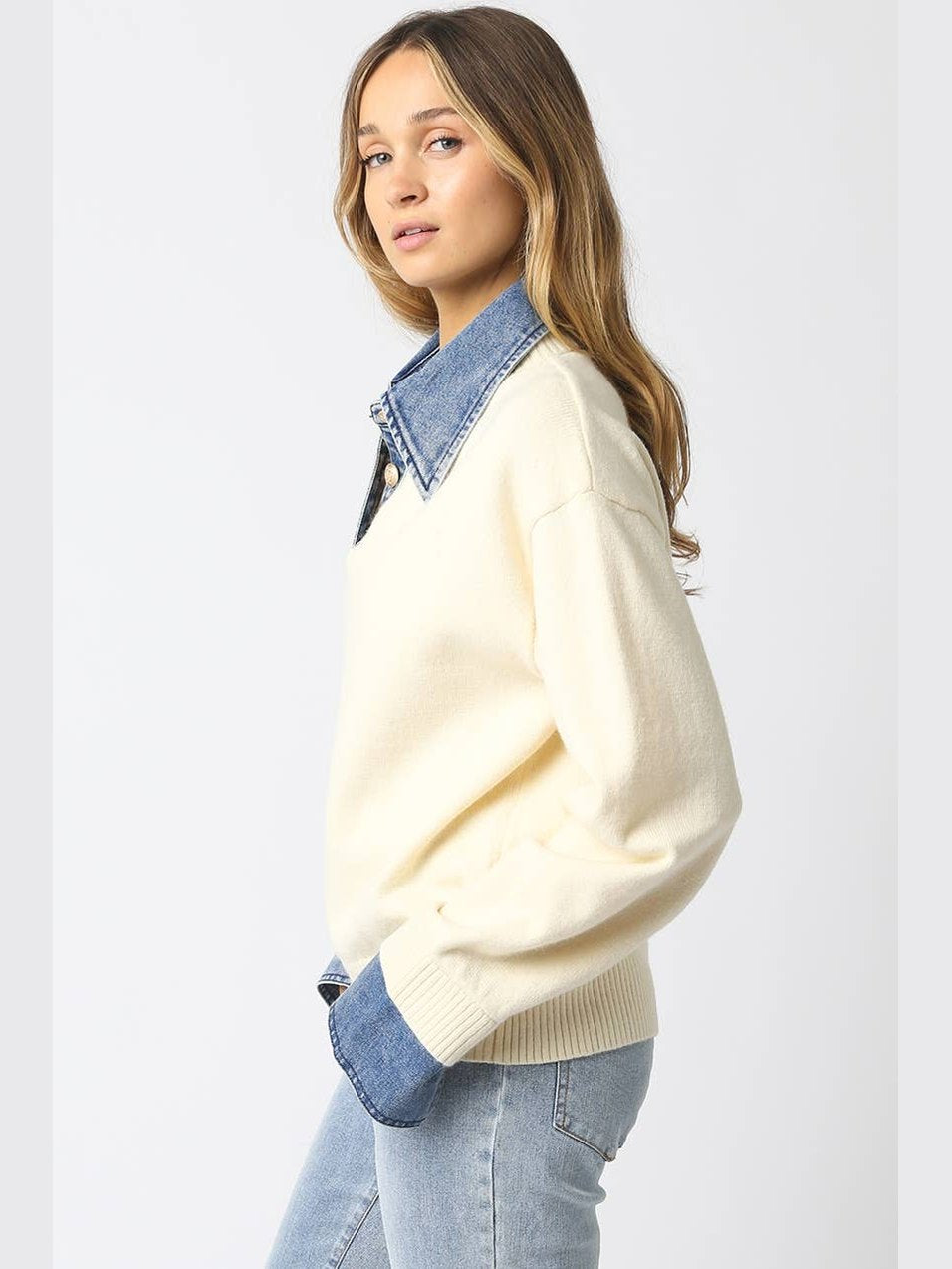 Emely Contrast Knit Top