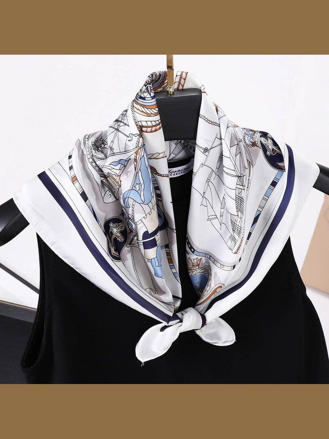 Designer-Inspired Square Silk Scarf