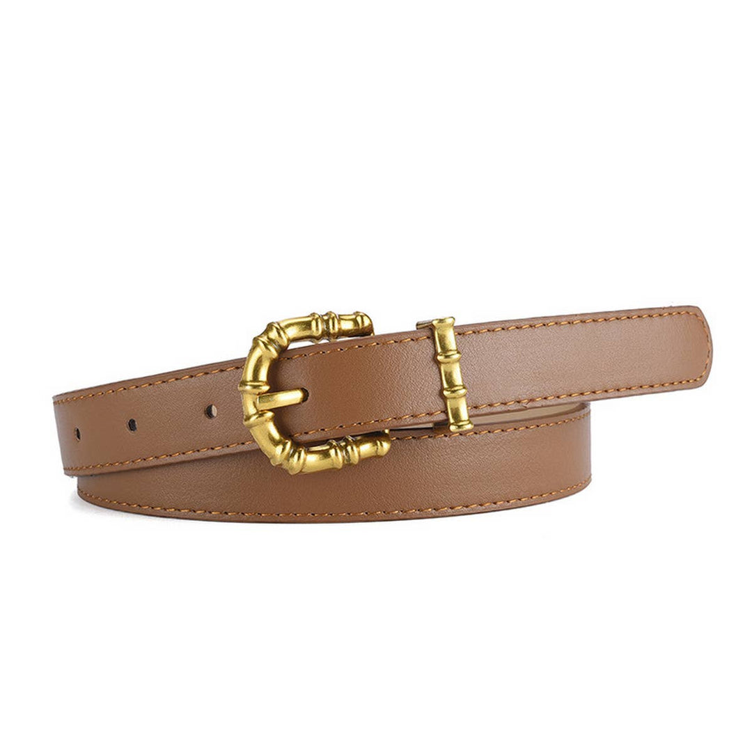 Gold Bamboo Buckle Belt