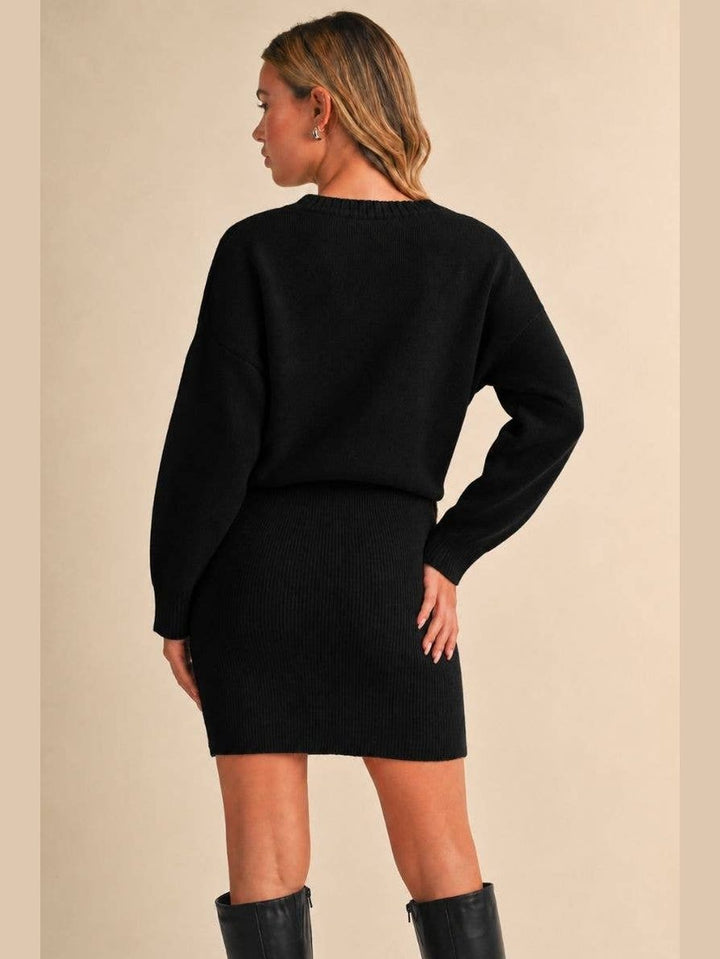 LONGSLEEVED BATWING SWEATER W/ MINI  DRESS