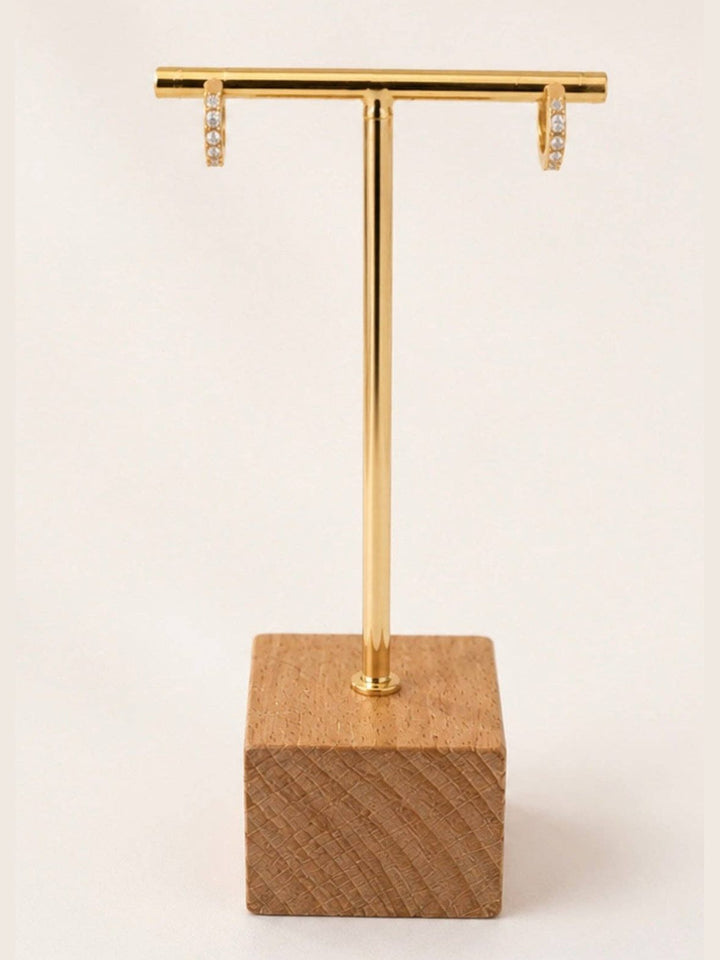 Hollis Hoops- Gold + Pearl