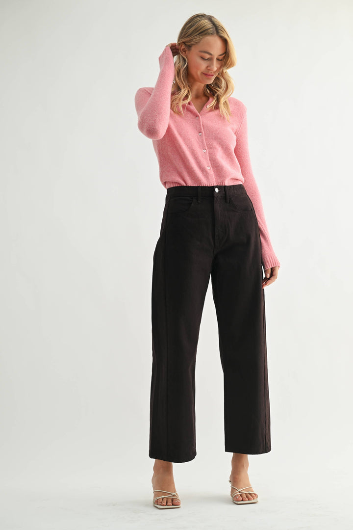 Just Black Denim Barrel Jean- Espresso