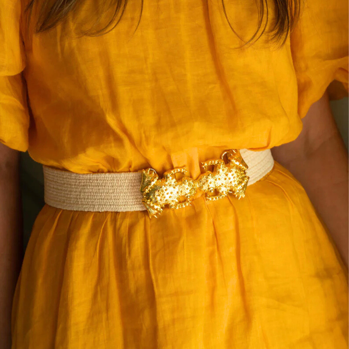 Garland Light Raffia Interchangeable Stretch Belt Band