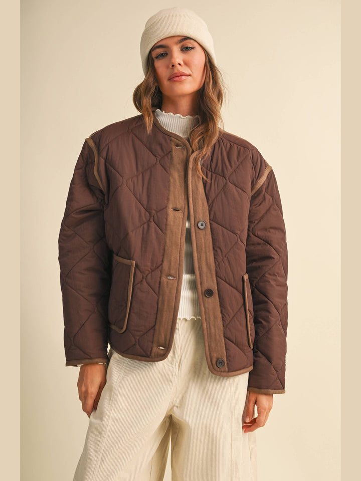 Chocolate Quilted Barn Jacket