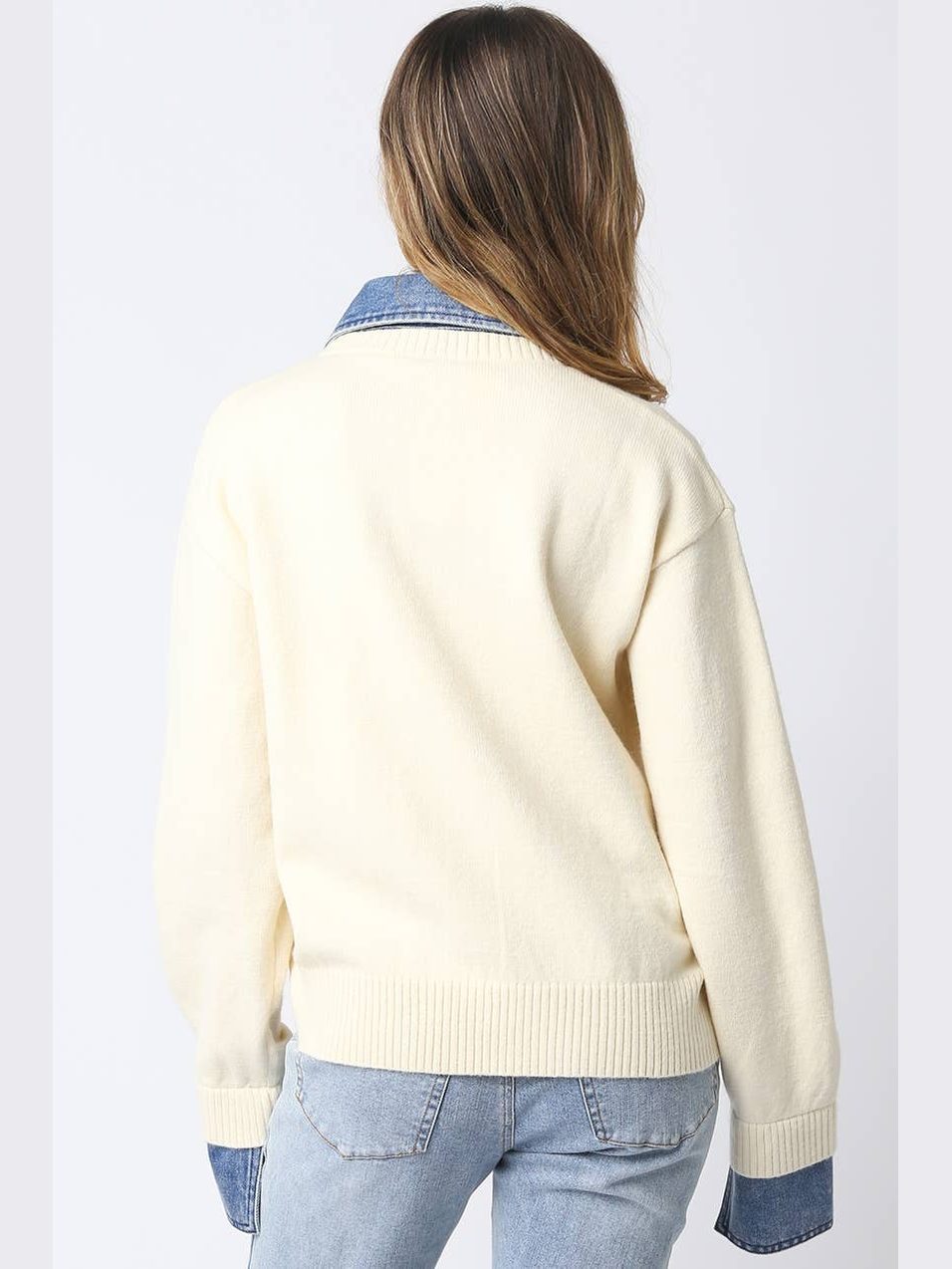 Emely Contrast Knit Top