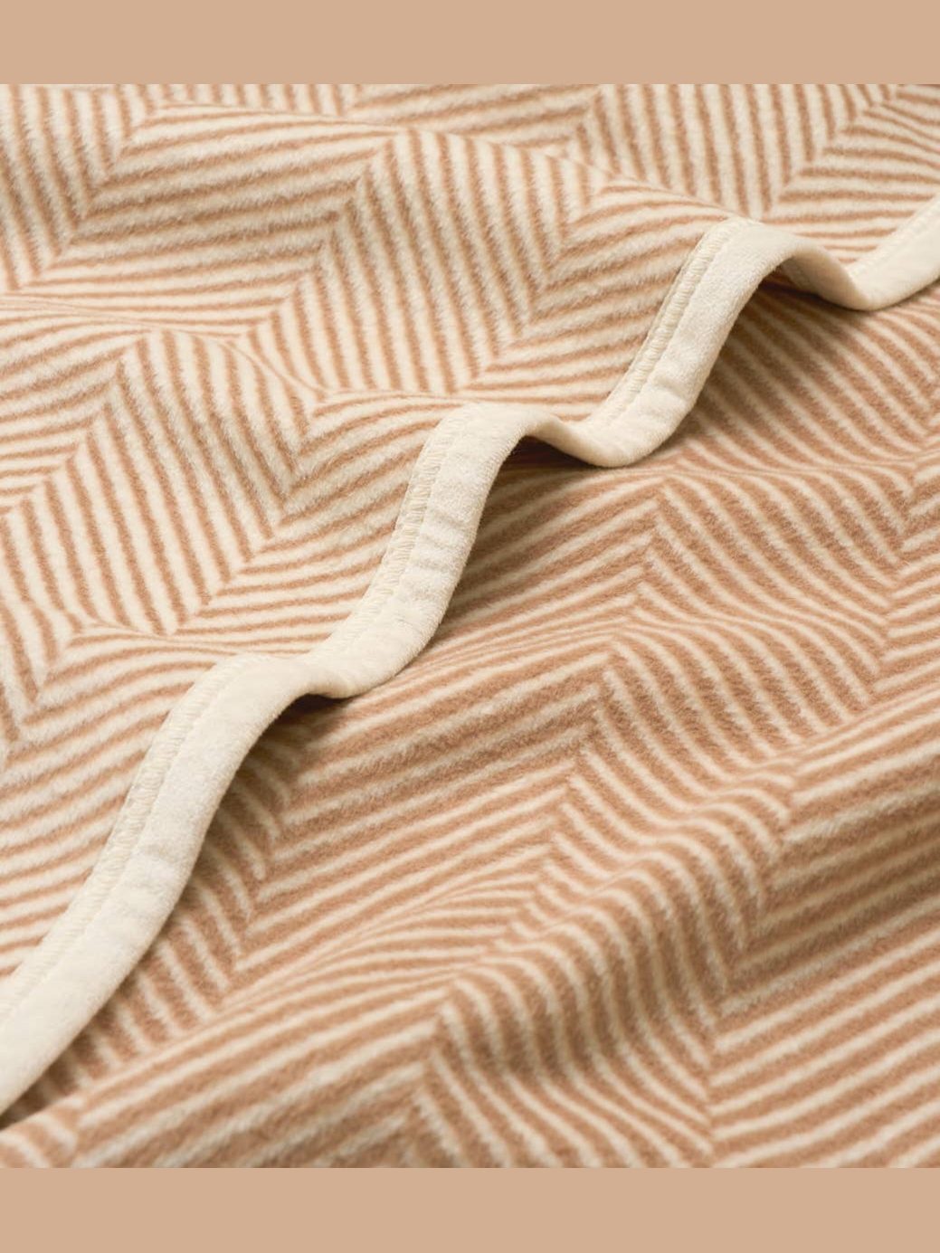 Harborview Herringbone Tan Blanket