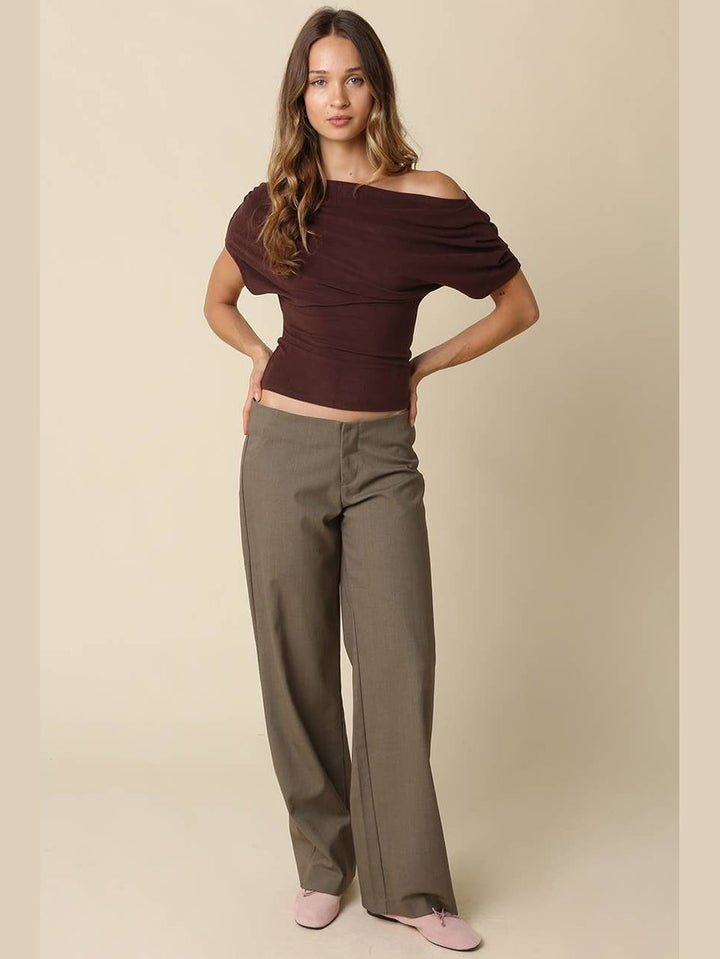 Carina Draped One Shoulder Top