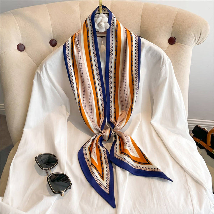 Old Money Narrow Silk Scarf