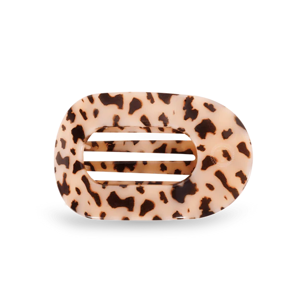 Blonde Tortoise Medium Flat Round Hair Clip